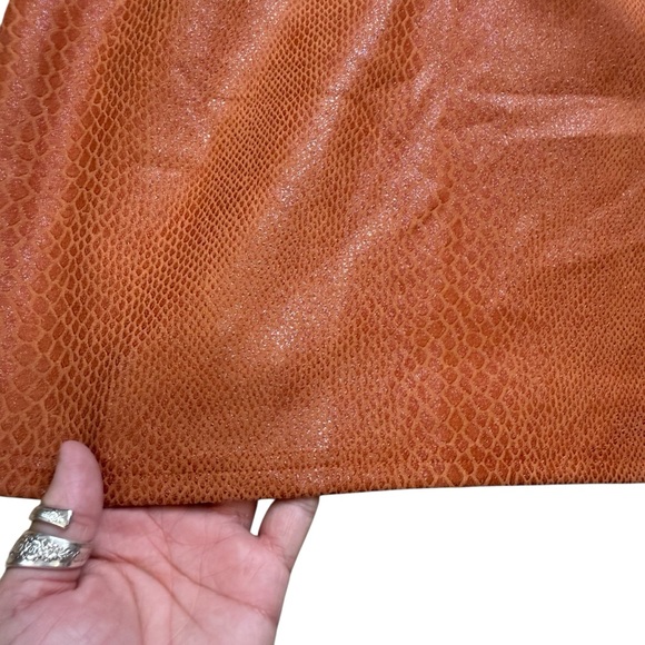 Urban Outfitters Rusty Brown Snakeskin One-Shoulder dress - Picture 4 of 7